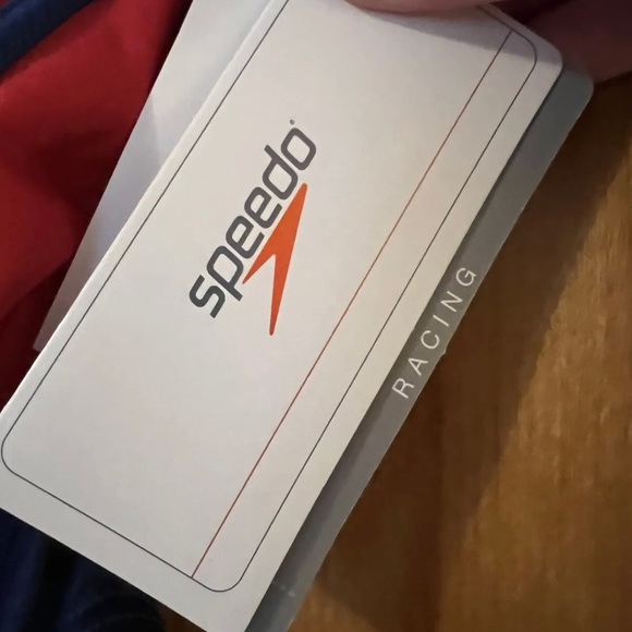 Speedo Women's Racing Race Xtra Life Swimsuit Navy Red NWT Vintage Size 24 - Picture 3 of 10